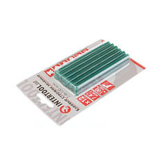 Комплект зелених клейових стрижнів 7,4 мм х 100мм 12 шт INTERTOOL RT-1058