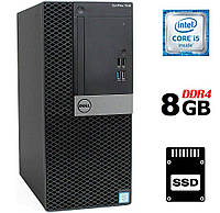 Компьютер Dell OptiPlex 7040 Tower / Intel Core i5-6500 (4 ядра по 3.2 -3.6 GHz) / 8 GB DDR4 / 120 GB SSD /