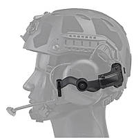 Крепление чебурашки адаптер для активных наушников на тактический шлем кронштейн BeArmD Черный