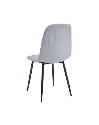 Стілець WAVES чорний каркас/світло-сірий тк., фото 1