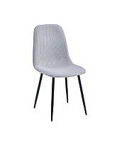 Стілець WAVES чорний каркас/світло-сірий тк., фото 3