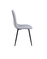 Стілець WAVES чорний каркас/світло-сірий тк., фото 4