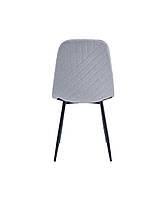 Стілець WAVES чорний каркас/світло-сірий тк., фото 5