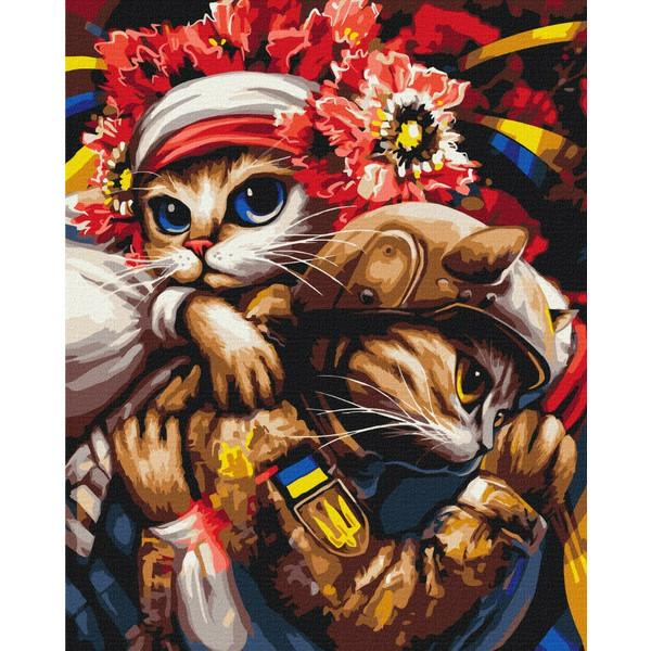 Картина за номерами 40х50 см. Киця Берегиня. @Маріанна Пащук. Brushme 3689