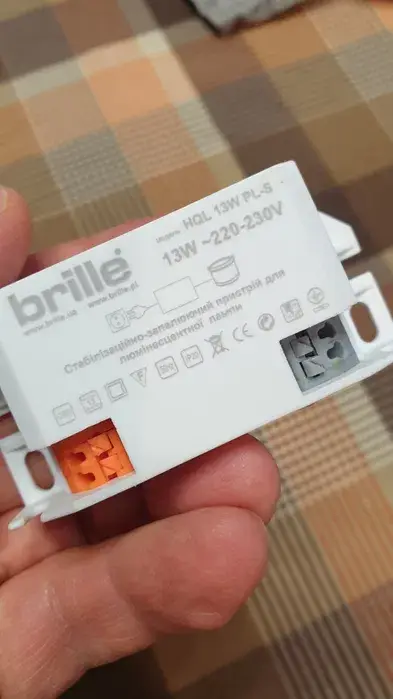 Балласт 1х13w для люминисцентных ламп Brille HQL 13W PL-S, фото 1