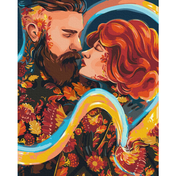 Картина за номерами 40х50 см. Закохані. @Olena Lazarenko. Brushme 3796