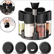 Набір для спецій на підставці Spice Racks 6 баночок / Баночка карусель для спецій, фото 3
