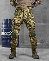 Тактические штурмовые штаны пиксель с наколенниками G3. Военные камуфляжные штаны Рип-стоп