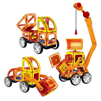 Дитячий ігровий конструктор будівельна техніка LIMO TOY LT6001 Магнітний конструктор на 87 деталей