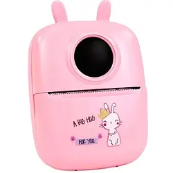 Фотопринтер Infinity Phomemo D7 Rabbit Portable Mini Pink + 1 рулон білого паперу