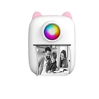 Фотопринтер Infinity Phomemo X2 Cat Portable Mini Pink + 1 рулон белой бумаги