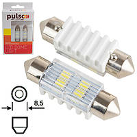 Лампа PULSO/софитные/LED SV8.5/T11x36mm/4 SMD-5730/9-18v/90Lm (LP-64036)