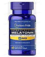 Мелатонін Puritans Pride MELATONIN 5мг 60  Rapid Release Softgels