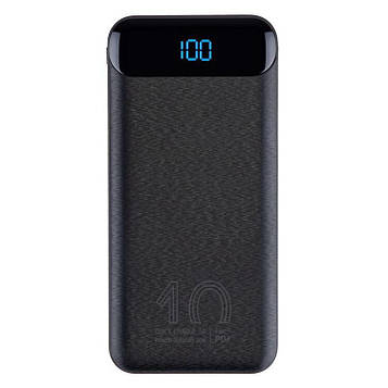 Павербанк (Powerbank) 10000 mA, QC/PD 20 Вт, чорний RIVACASE RIVAPOWER VA2540 (Black) — MiniLavka