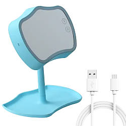 Настільне дзеркало Mirron Lamps, з USB та підсвічуванням, Біле / Макіяжне дзеркало з LED підсвічуванням