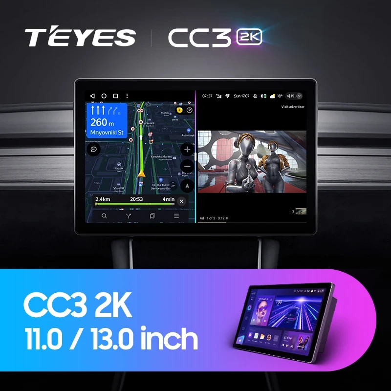 Універсальна магнітола Teyes 11.0 дюйма CC3 2K Универсальная магнитола Teyes 11.0 дюйма CC3 2K