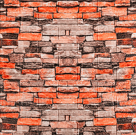 3д панелі самоклейка під Катеринославську цегла, самоклеючі 3D панелі на стіну 700x770x6 мм, Піщаник (045)