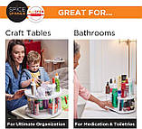 Повертний органайзер для спецій, приправ, соусів. Підставка-піднос дворівнева для кухні обертова, фото 8