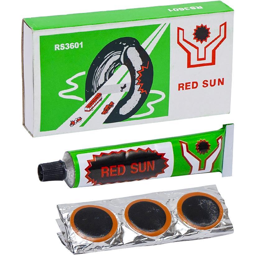 Клей + гумові латки круглі Red Sun 36 штук
