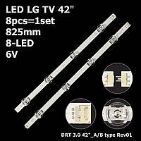 LED подсветка LG TV 42" DRT 3.0 42"_A type Rev01 42LB650V-ZA 42LB631V-ZL 42LB630V-ZA 42LB629V-ZM 42LY330 2шт.
