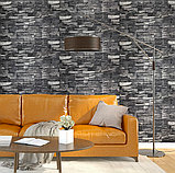 Самоклеючі 3д панелі під цеглу, м'які 3D панелі для стін 700x770x5 мм, Сірий піщаник матовий (059M), фото 5