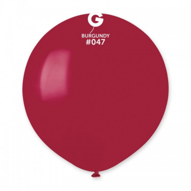 Повітряна куля бургундій 19" (48 см) - 10 шт., Gemar