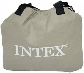 Надувне ліжко двоспальне Intex 64164 NP 152х203х51см, матрац з вбудованим електронасосом, сірий, фото 4