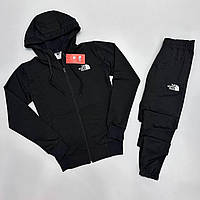 Спортивный мужской костюм The North Face Black Зип худи и штаны Комплект мужской весна осень ТОП