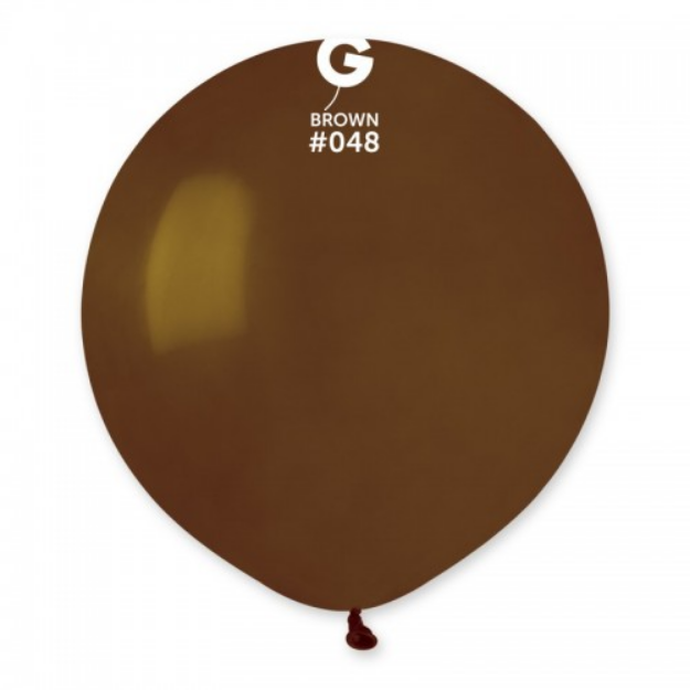 Повітряна куля коричнева 19" (48 см) - 10 шт., Gemar
