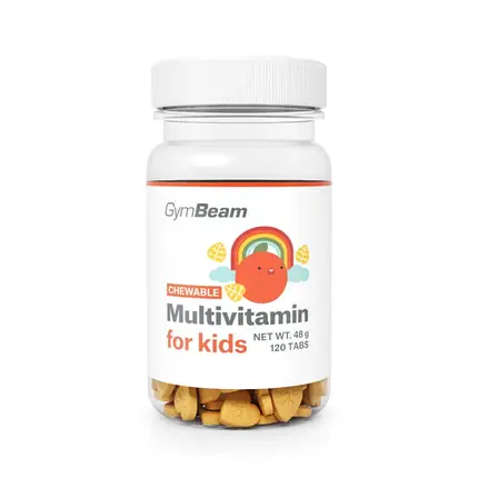 Вітаміни для дітей GymBeam Chewable Multivitamins for Kids 120 жув. таб., фото 1