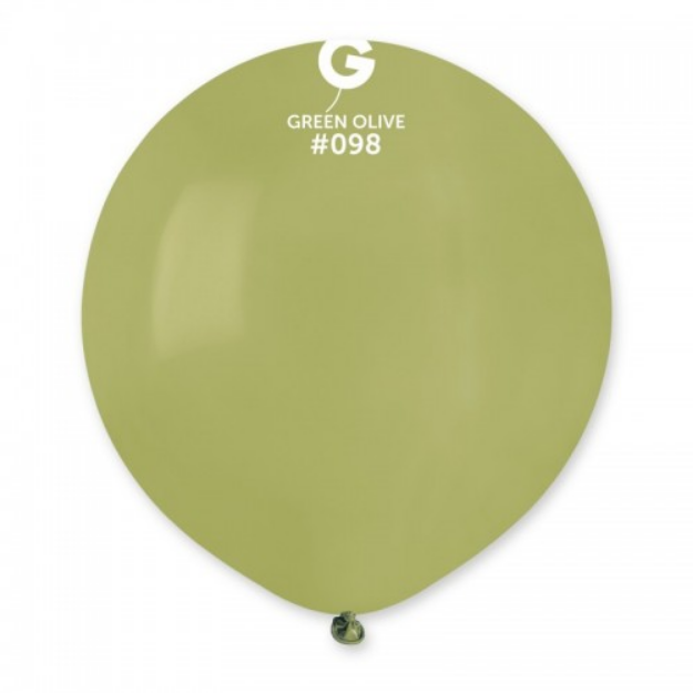 Повітряна куля олива 19" (48 см) - 10 шт., Gemar