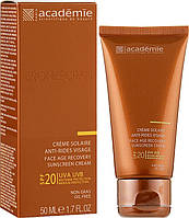 Сонцезахисний регенерувальний крем SPF 20+ Academie Bronzecran Face Age Recovery Cream Sunscreen 50 mL