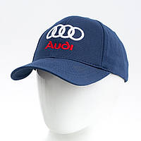 Бейсболка Audi 6-ти клинка вышивка (диагональ) синий