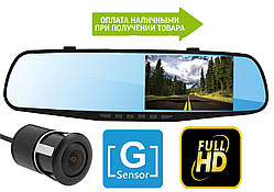 Дзеркало відеореєстратор Blackbox V2 на 2 камери, FullHd, G-Sensor +камера