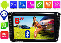 Штатная магнитола Pioneer для Volkswagen Passat B6/B7/CC/Caddy/Tiguan/Jetta Polo,Skoda,Seat, Android, GPS, 8'