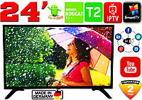 NEW! Телевизоры Comer SmartTV 24" FullHD,LED, IPTV, Android 7, T2, WIFI, USB Германия