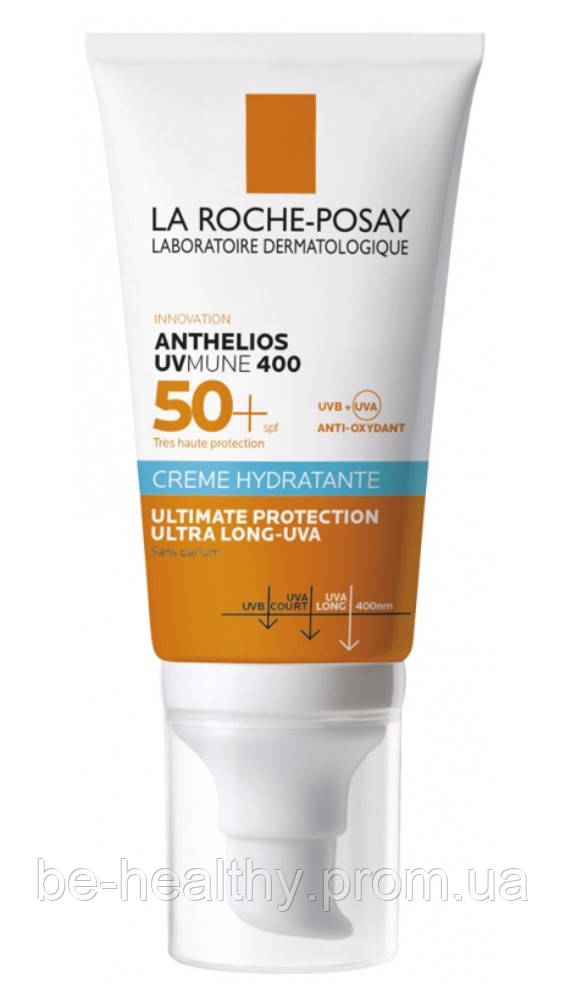 Увлажняющий солнцезащитный крем без отдушек, La Roche-Posay Anthelios UVmune 400 Crème Hydratante SPF50, 50мл - фото 5 - id-p2108305759