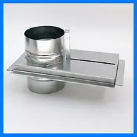 Шибер для системы вентиляции Ø160 мм оцинкованный , толщина- 0,4 мм, для воздуха
