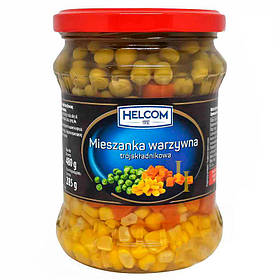 Овочева суміш (горошок, кукурудза, морква) Helcom 480 г
