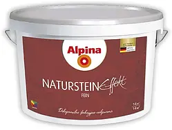 Декоративна шпаклівка інтер'єрна акрилова Alpina "Naturstein fein Effect"  Біла, 14  кг.