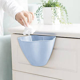 Навісне відро для сміття 14*21*16 см, органайзер кухонний Блакитний