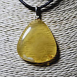 Кулон 100% натуральний бурштин вага 4,2г вирізаний дракон підвіс срібло 925, фото 2