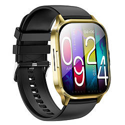 Смарт годинник спортивний з підтримкою дзвінків Smart Watch BOROFONE BD8 Чорно-золотий