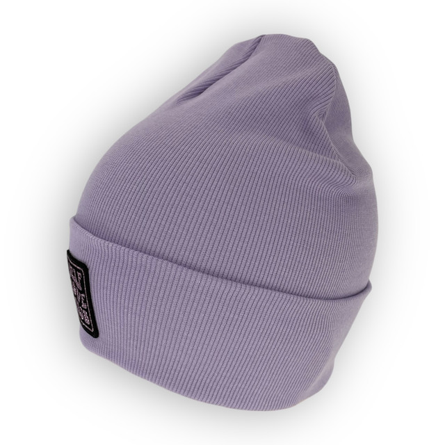 Одинарная трикотажная шапка с отворотом для девочки Одинарная трикотажная шапка с отворотом для девочки