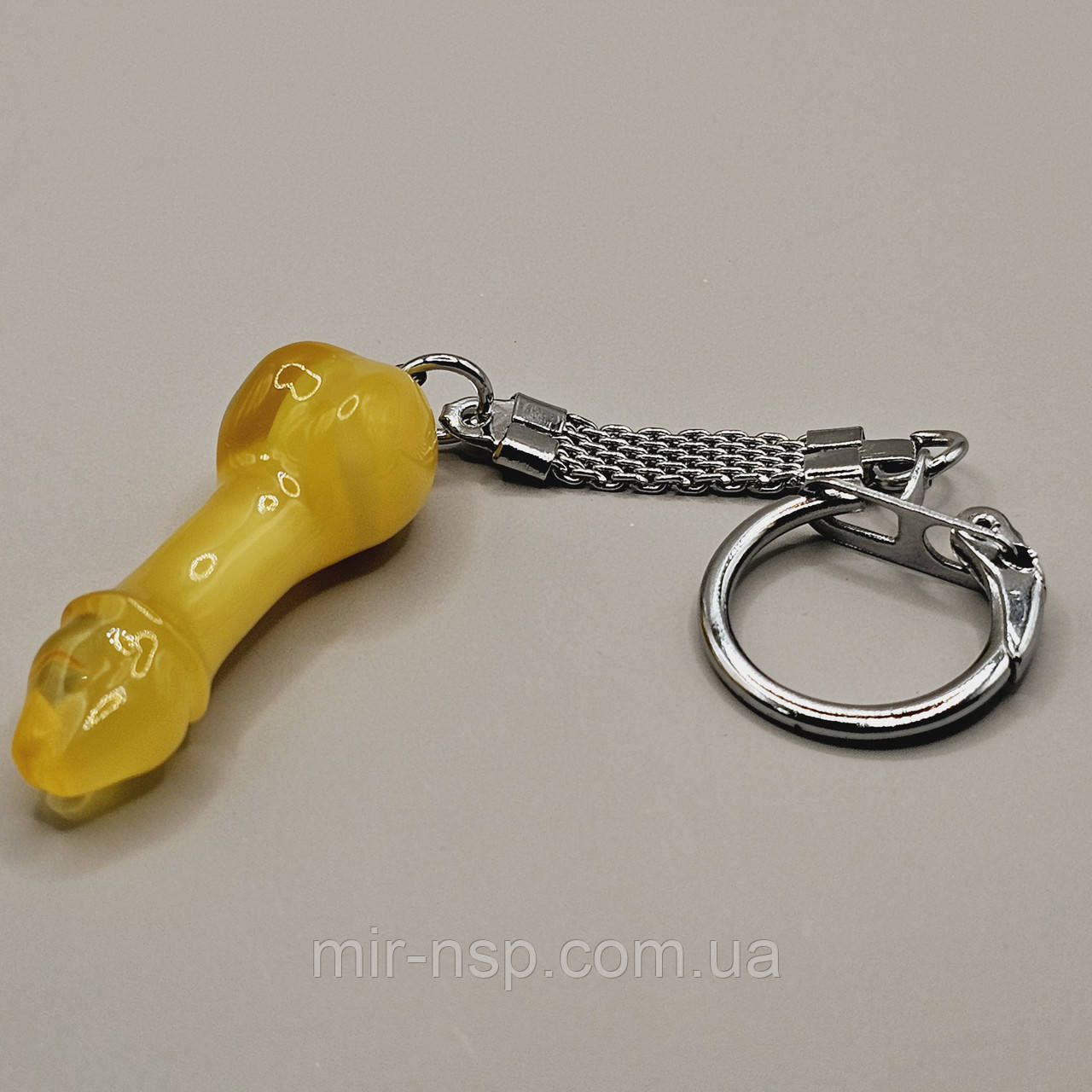 Брелок 100% натуральний матовий бурштин вага 8 г, фото 1