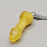 Брелок 100% натуральний матовий бурштин вага 8 г, фото 2