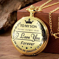 Кишеньковий годинник жіночий чоловічий вінтажний кварцовий на ланцюжку, Кулон кишеньковий годинник з довгим ланцюжком на подарунок