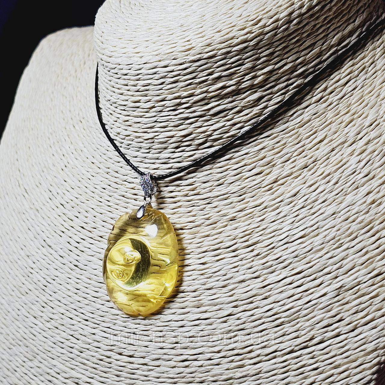 Гудзики з натуральним бурштином 12 штук, фото 1