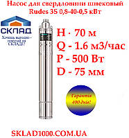 Насос для скважины шнековый Rudes 3S 0,8-40-0,5. Напор 70 м, 1,6 м3/час