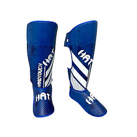 Захист гомілки та стопи, накладки на ноги для ММА та єдиноборств Hard Touch синя